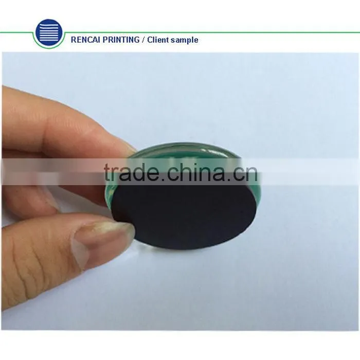 High quality China factory directly sales price domed 3d glass fridge magnet