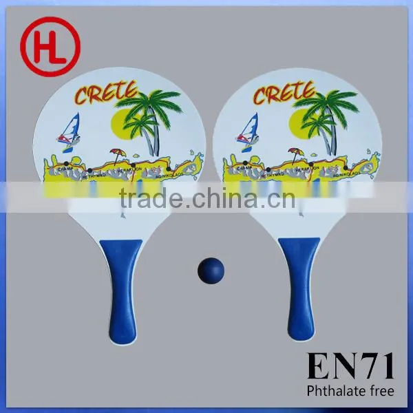 Custom Hot Sale High QUALITY promotionooden Beach Tennis Racket /beach paddle racketswith beach ball wholesaleal outdoor game W