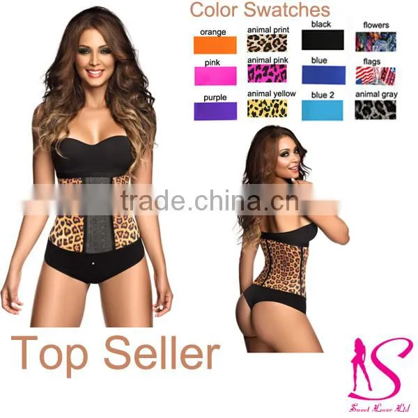 2016New Arrival Top Selling 3 Hooks Latex Black Vest Waist Cincher Wholesale For Women And Man