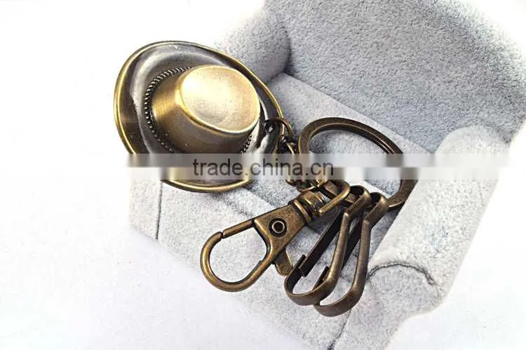 oem keychain factory creative cool cowboy hat keychain