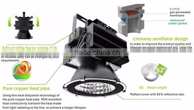 Commercial high bay light fixtures 200 watt repalce 400w metal halide