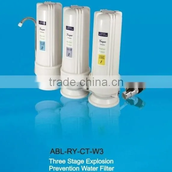 single explosion prevention counter top household water filter