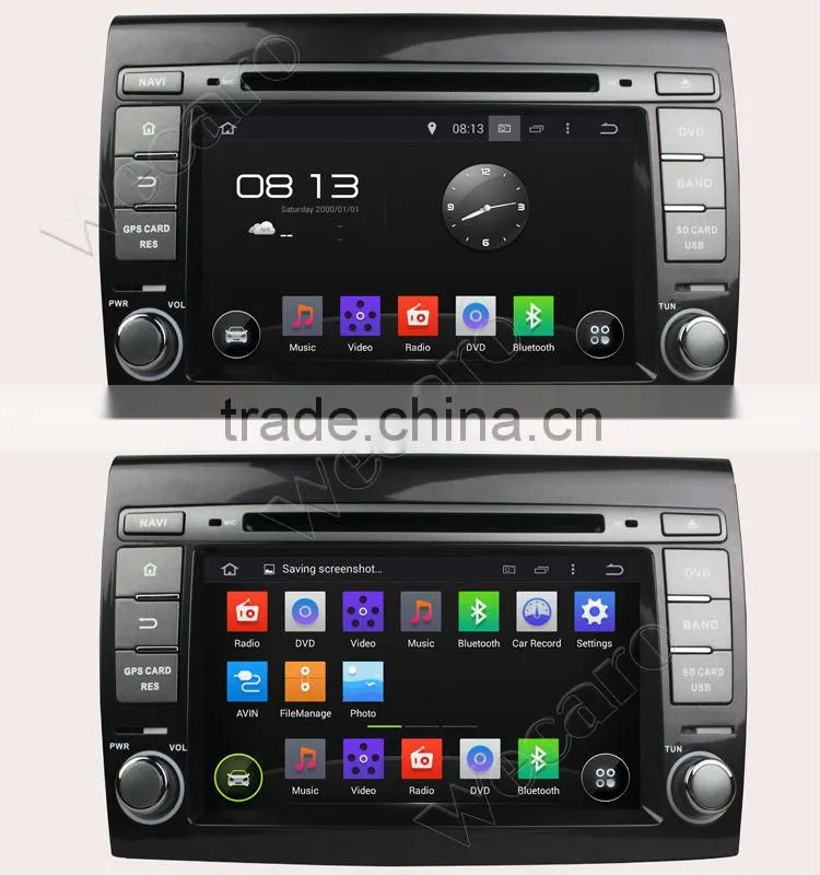 Wecaro Touch Screen WIFI 3G car dvd player for fiat bravo android 4.4 radio gps navigation multimedia system 2007 -2012