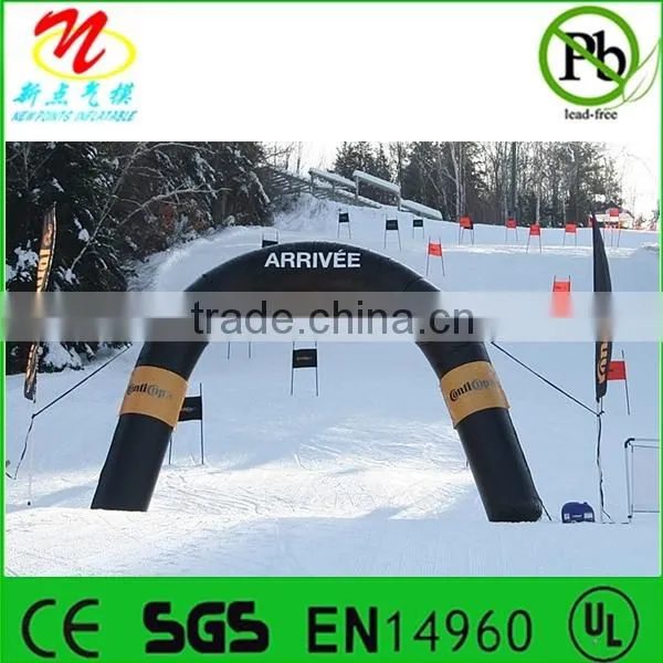 Inflatable finishing line arches for outdoor racing