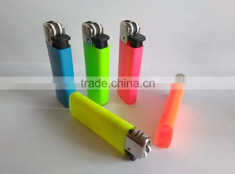 Plastic mini BIC CRICKET flint lighter FH-203 with butane gas neon color