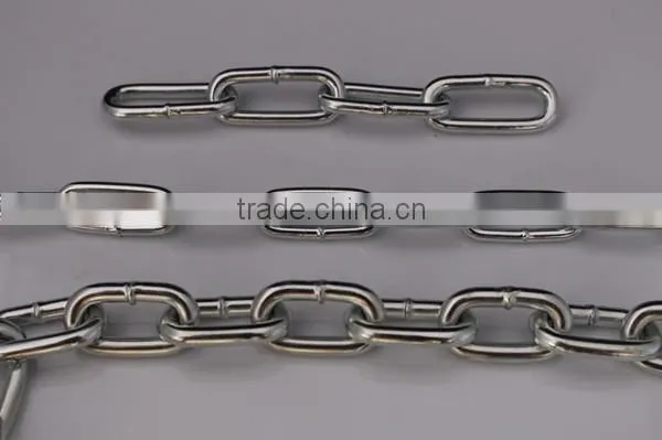 China factory link chain welded hot dip galvanized hardware link chain
