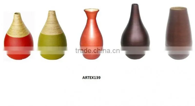 vietnam bamboo lacquer vase for home decor