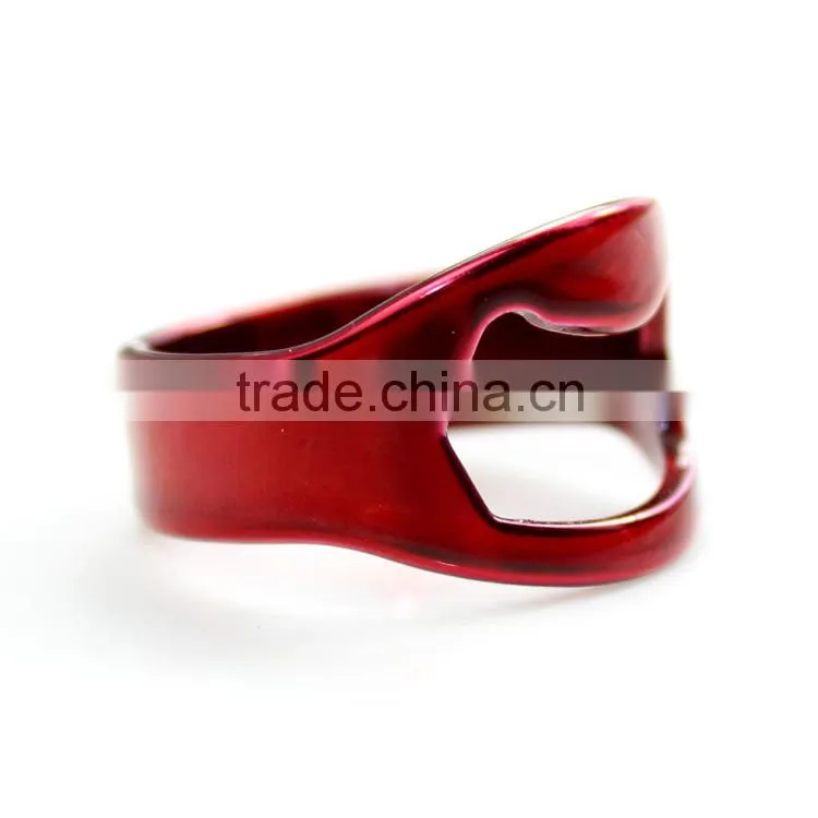 Fashion metal finger ring bottle opener