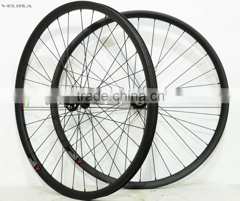Mountain bike hookless XC offset tubeless ready wide 30mm carbon wheelset clincher pro 29" mtb carbon Asymmetrwheel
