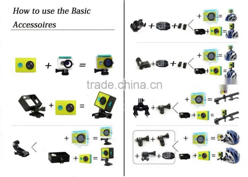 Original Xiaoyi Sports Action Camera Xiaomi yi WiFi Mi Sport Camera 16MP 60FPS WIFI Ambarella Bluetooth 4.0 Waterproof Smart Cam