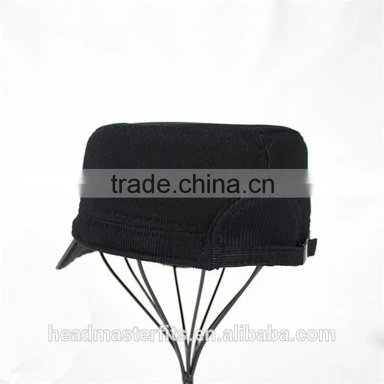 Corduroy adjustable baseball cap military cap