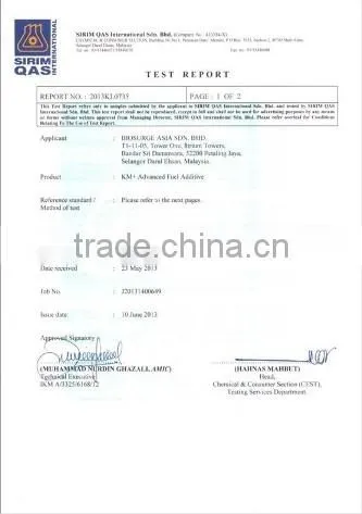 Biggest Offer on Malaysian Based KM+ Advanced Fuel Additives with Oil Saving Efficiency