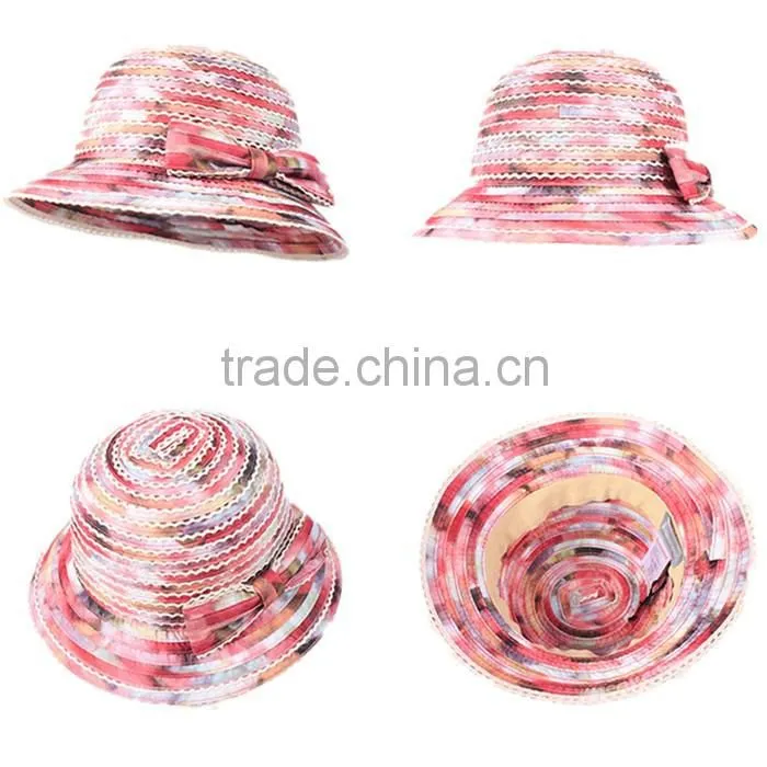 China cheap promotion plain custom logo band fedora straw hat wholesale