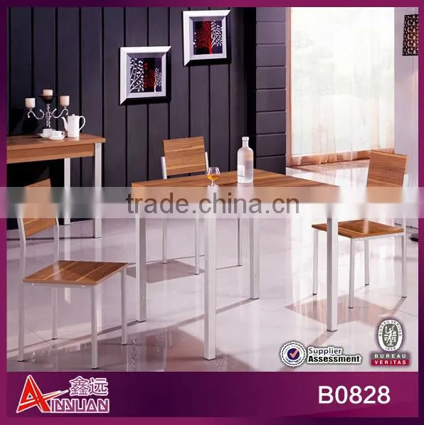 B0828 dining room furniture / square dining table with 4 chairs / new classic wooden dining room set