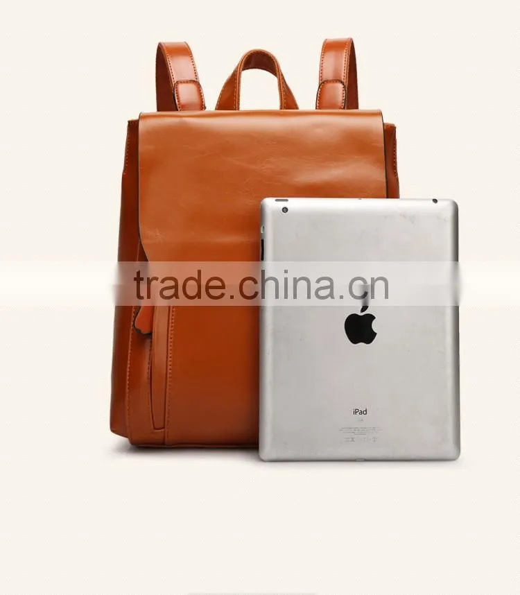 china 2016 new products leisure leather backpack for girls