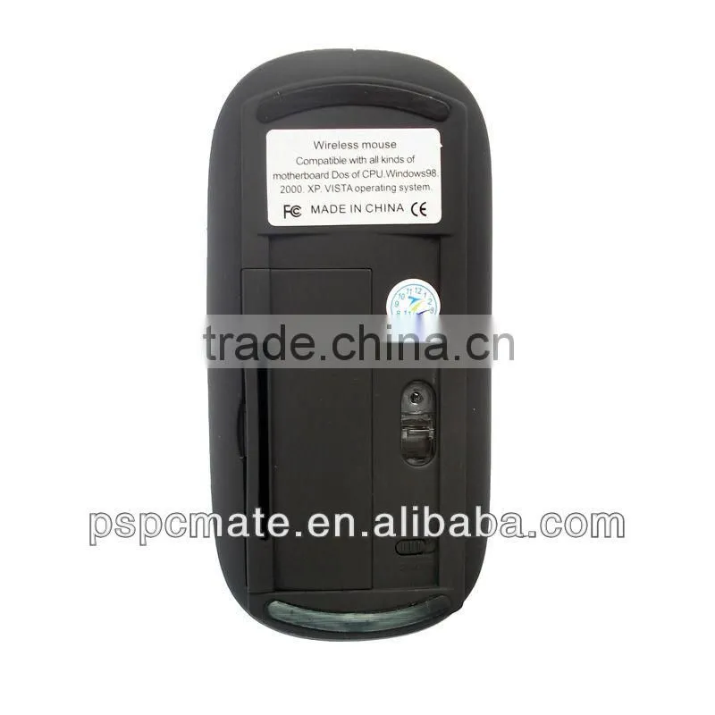 Factory flat design black computer 2.4G optical wireless webkey mouse