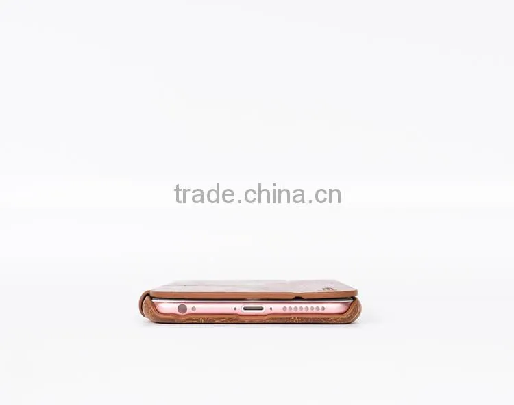 Slim leather cover for 6S with edge oil, oil case with logo