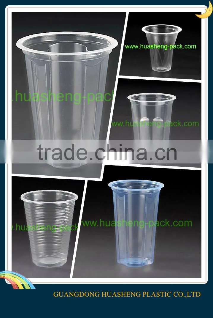hot sale clear plastic tea cups