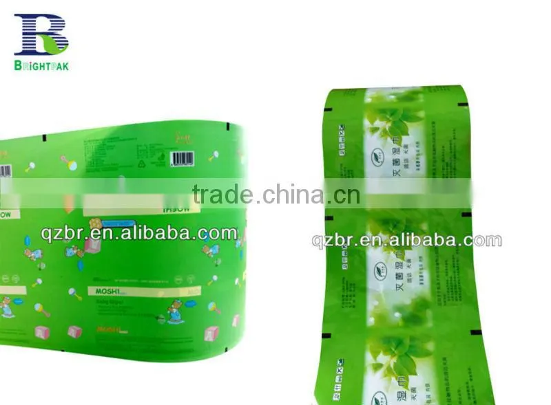 OPP laminated Packing Film, Hot Selling Colorful PET Printed Packing Film Roll, packing film/wet tissues wrapping film roll