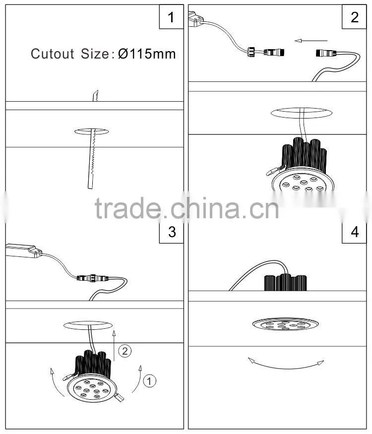 Energy saving High efficiency 22W led downlight for store hotel shopping mall lighting CE,RoHS,FCC,C-TICK