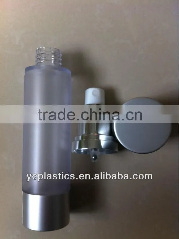 Transparent Bright Airless Cosmetic Pump Bottle Dispenser