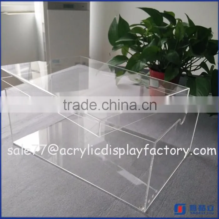 China made clear acrylic shoe display box/showcase clear acrylic shoe box/acrylic box