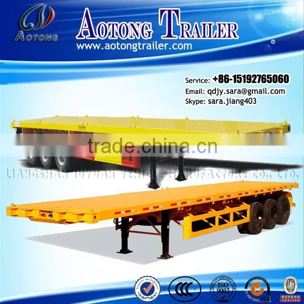 2016 Top Ranking 2-3Axles 20-40ft Trailer /Container Semi Truck platform Trailer Chassis for Exporting