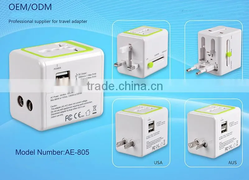 USB Multination Travel Adapter Plug
