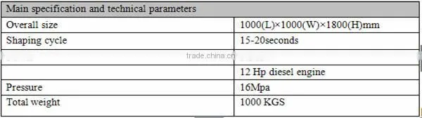 WT1-10 chinese press mud brick manual machine