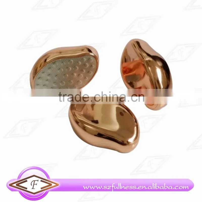 High quality Bronze color etching stainless steel callus remover pedicure foot file