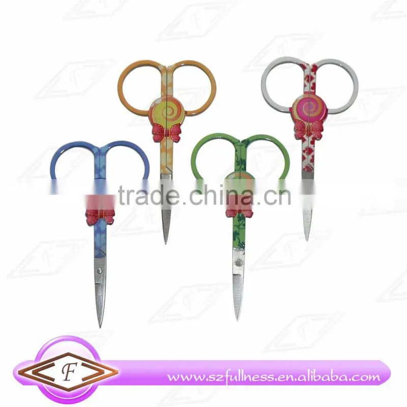 hot wholesale stainless steel beauty scissor cosmetic eyebrow scissors