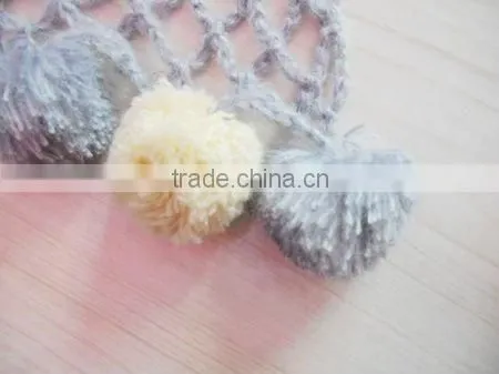 fashion acrylic knitted jacquard scarf