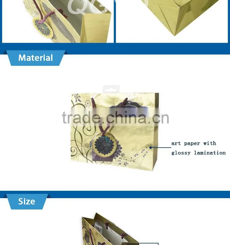 Custom packing products gift christmas bag art paper bag