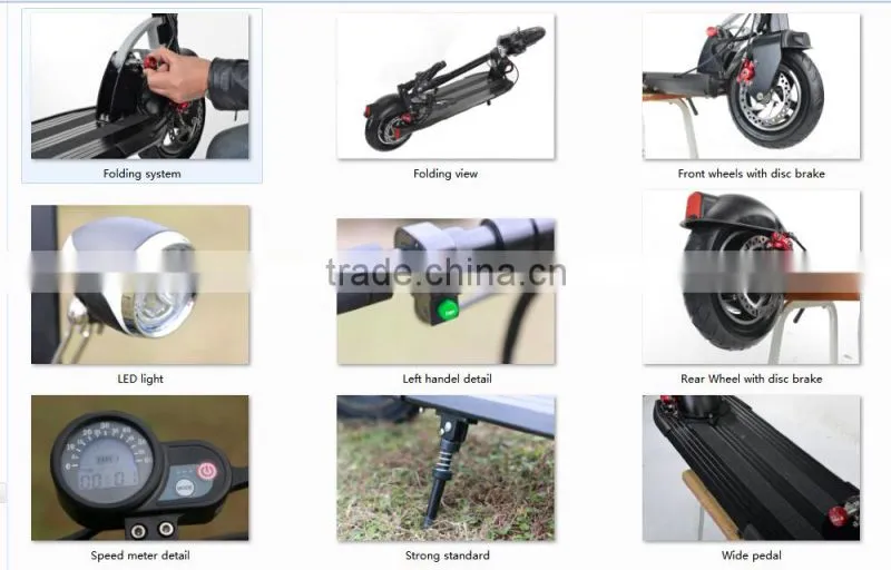 Chinese manufacturer 36V350w foldable brushless electrical scooter