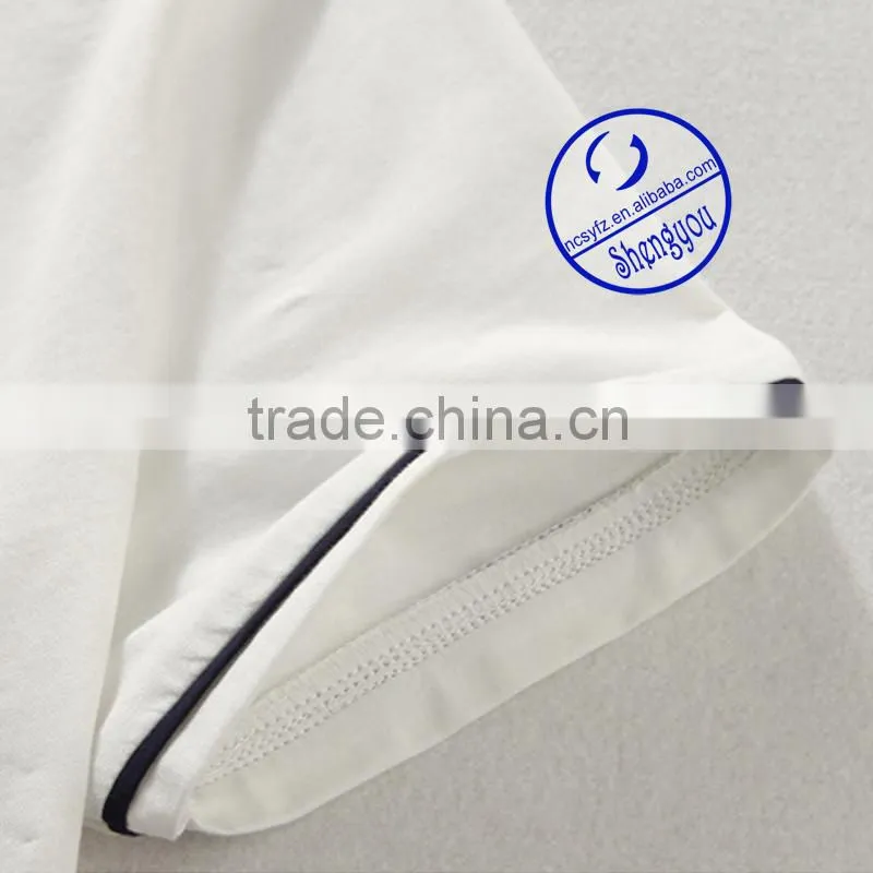 Custom cotton plain dyed mens t-shirts polo wholesale china