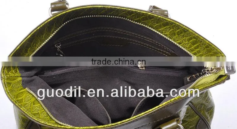 New design fashion genuine leather handbag