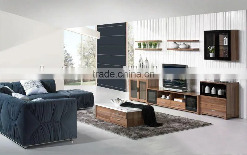 Modern wooden TV cabinet set