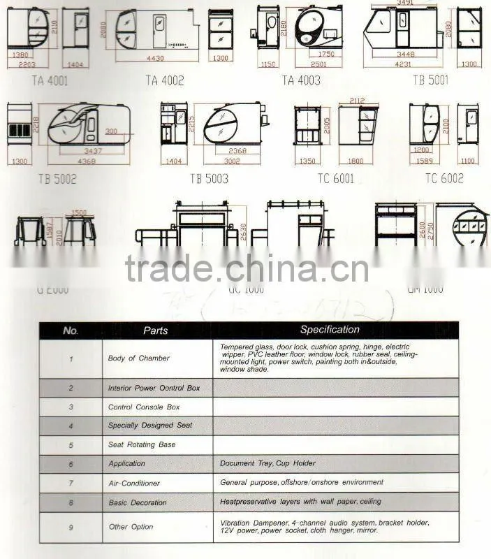 TC 6001 tower crane operator cabin