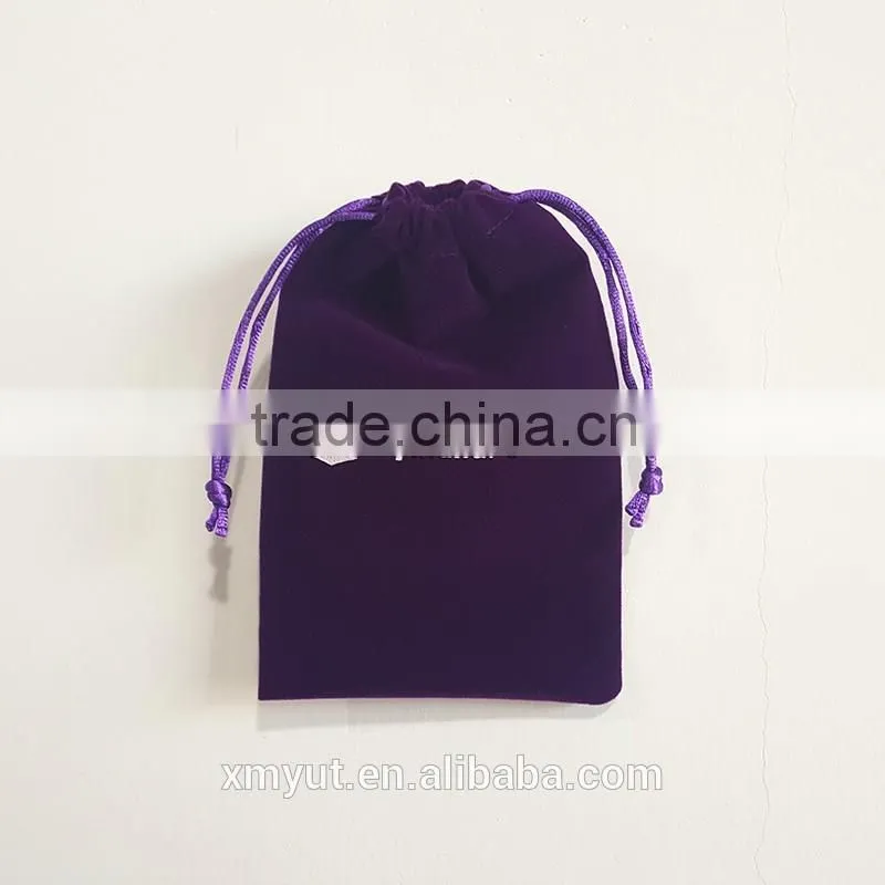 promotional cheap small custom velvet drawstring pouch bag