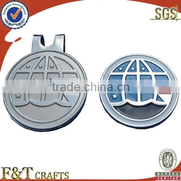 Custom metal enamel cheap golf ball markers