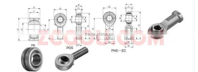 Best quality IKO Spherical plain bearing-Rod End Bearings POSB3