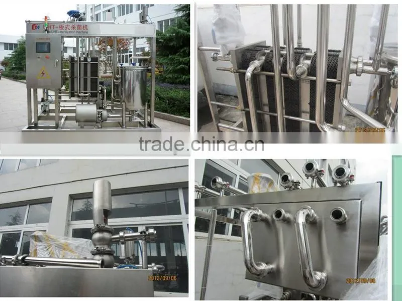 Plate milk pasteurizer