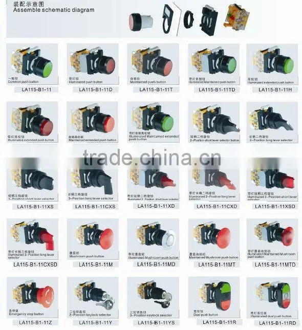 LA115 illuminated pushbutton switch
