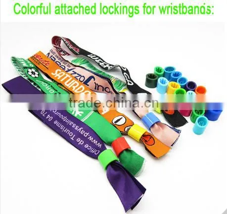 Custom RFID Fabric Woven Festival polyester Wristbands RFID for Events and Concert