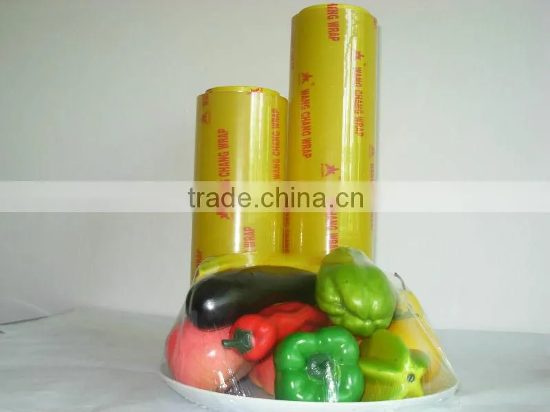 plastic cling film ,PVC film for food wrap film from wangjiang