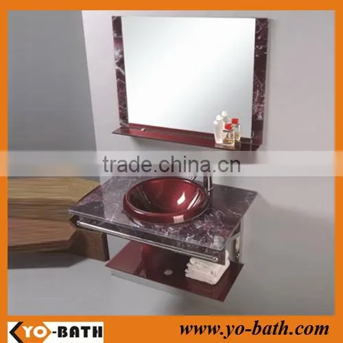 High Quality Glass Bathroom Cabinet YO-G046