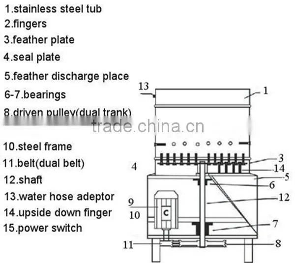 stainless steel chicken plucking machine /chicken plucker/poultry plucking machines