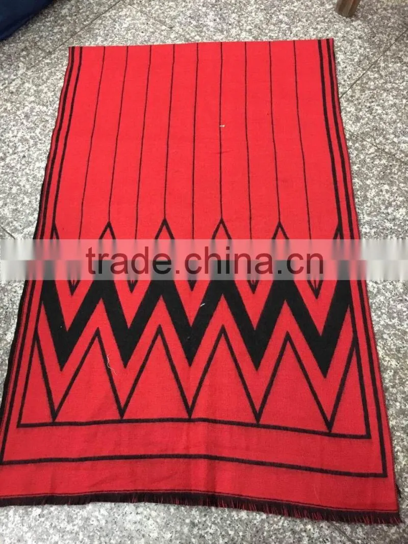 Stock Item red and black wavy priting scarf for ladies