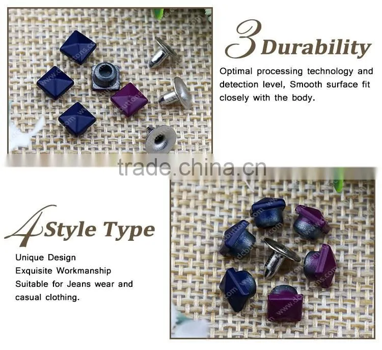 Square Shape Jean Rivet and Studs Custom Shoes Rivet for Garment
