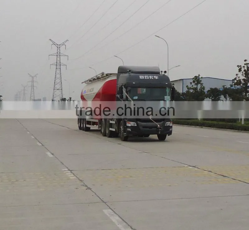 3 Axle Aluminum Alloy Vertical Powder Tank Semi Trailer/powder tank trailer/bulk cement tank trailer